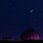 Fotomontage: Komet Ison über der Sternwarte Limburg
